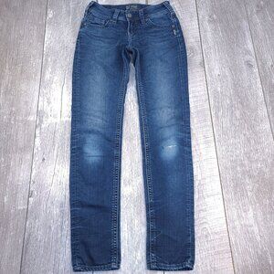 Silver Jeans Womens 26x31 Suki Skinny Blue Denim Joga Mid Rise Pants